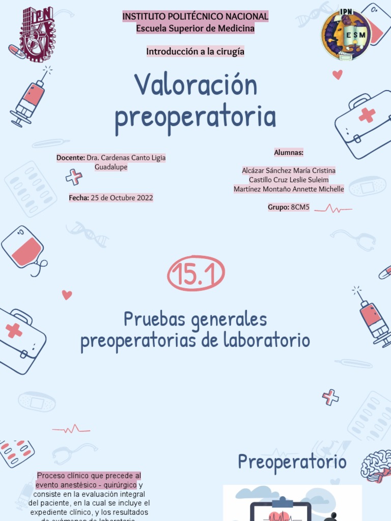 Valoración Preoperatoria Integral | PDF | Anestesia | Diabetes