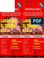 Langsung Di Terima Kerja Langsung Di Terima Kerja: Kualifikasi Yang Dibutuhkan Kualifikasi Yang Dibutuhkan