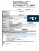 Initial Form For Temporary Return - SSW - TITPiii