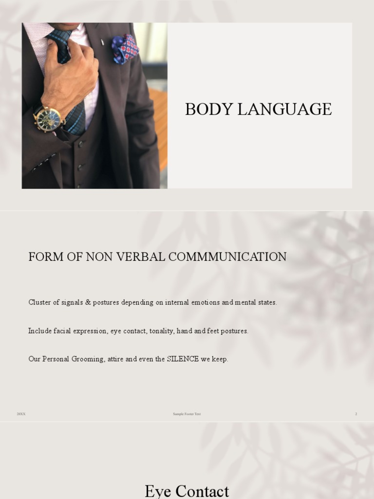 Understanding Body Language Signals | PDF