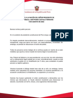 Mensaje A La Nación Del Señor Presidente de La República PDF