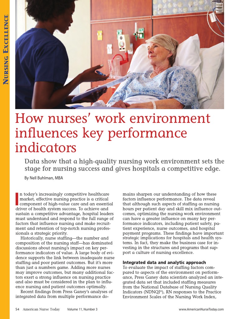 How Nurses' Work Environment Influences Key Performance Indicators