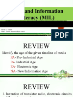 Media and Information Literacy (MIL) : Jenefer C. Estrada John J. Russell Memorial High School