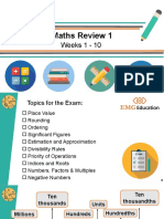 Maths Review 1 Topics for Exam