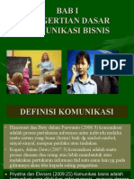 Minggu 2 BAB I Pengertian Dasar Komunikasi Bsnis