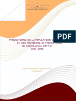 Projections de La Population de La Region Et Des Provinces Et Prefectures de Casablanca-Settat 2014-2030