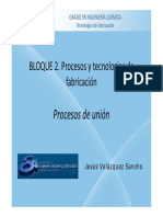BLOQUE 2. Procesos y Tecnologías de Fabricación Fabricación