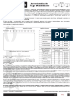 Autorización de Pago Domiciliado: Fecha