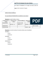 Adressage Ipv4 Et Masque de Sous-Réseau: Exercice 1