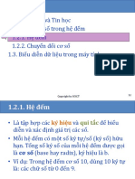 1.1. Thông tin và Tin học 1.2. Biểu diễn số trong hệ đếm 1.2.1. Hệ đếm 1.2.2. Chuyển đổi cơ số 1.3. Biểu diễn dữ liệu trong máy tính