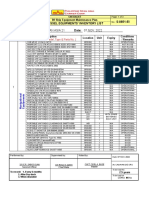 Vessel Equipment Inventory List Nov. 22,2022