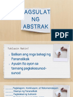 Pagsulat NG Abstrak