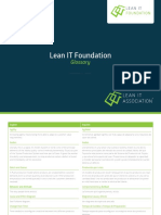Lean IT Foundation: Glossary
