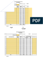 Table of Specifications Template