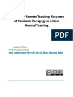 Emergency Remote Teaching: Response of Pandemic Pedagogy As A New Normal Teaching