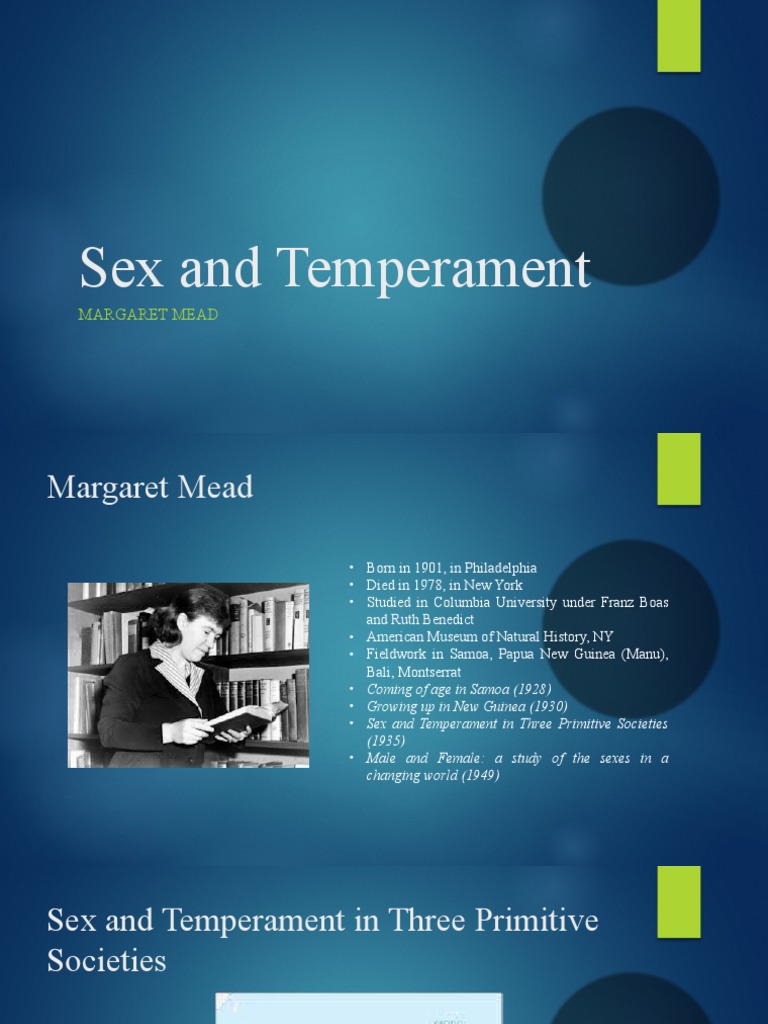 Mead's Study of Sex and Temperament | PDF