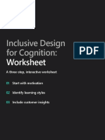 Inclusive Design For Cognition Worksheet