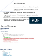 The Preprocessor Directives