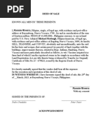 DEED OF RATIFICATION English | PDF | Deed | Common Law