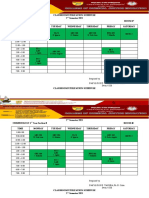 Classroom Schedule for Criminology Department