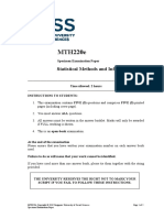 MTH220e Specimen Exam Paper