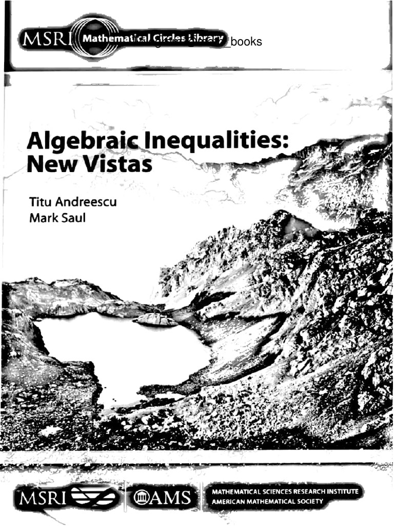 Titu Andreescu's Inequalities Resources | PDF | Computers