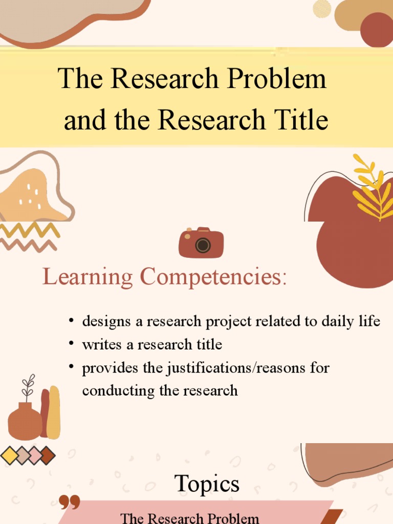 The Research Problem And The Research Title Pdf Experience Theory