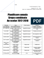 Planificare Anuala Grupa Combinata An Scolar 2017-2018