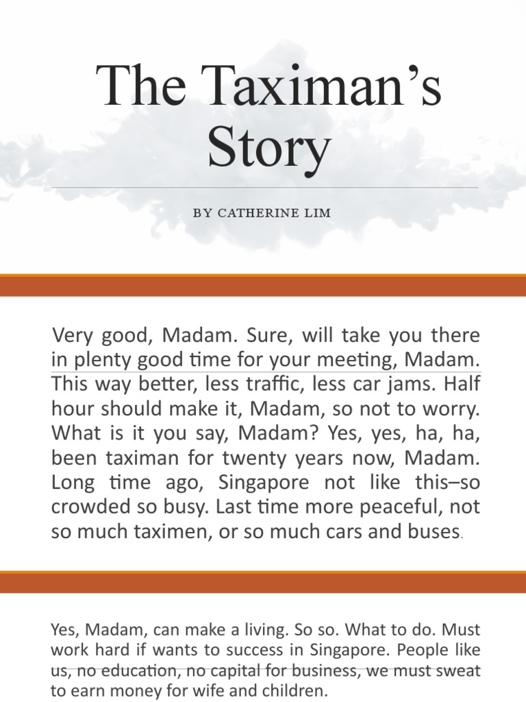 The Taximan's Story by Catherine Lim PDF