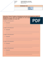 Name Score Year & Section Date of Submission: Performance Task