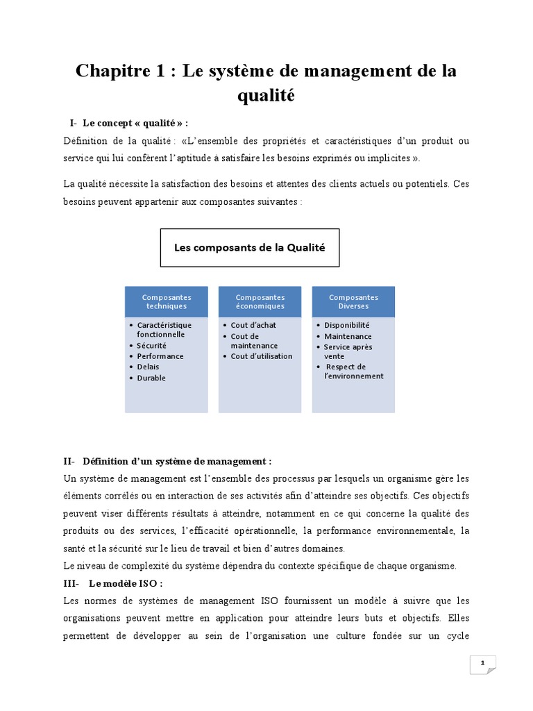 Système de management de la qualité ISO | PDF | Système de management ...