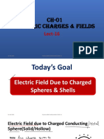 Electric Field Charged Spheres Shells
