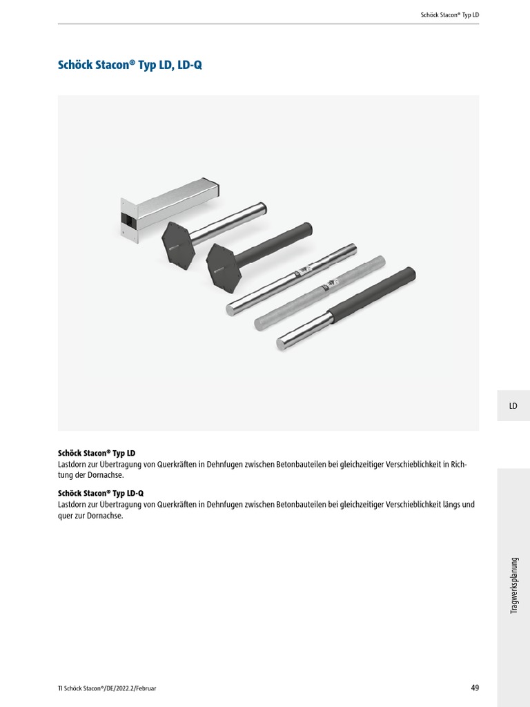 Schöck Stacon® Typ Sld, Sld-Q – Einbau Schöck Stacon® Typ SLD – EXFNKL
