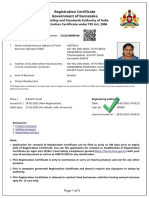 Registration Certificate Government of Karnataka