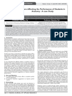 Factors Affecting The Performance of Students in Anatomy: A Case Study