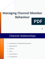 Channel Member Behaviour