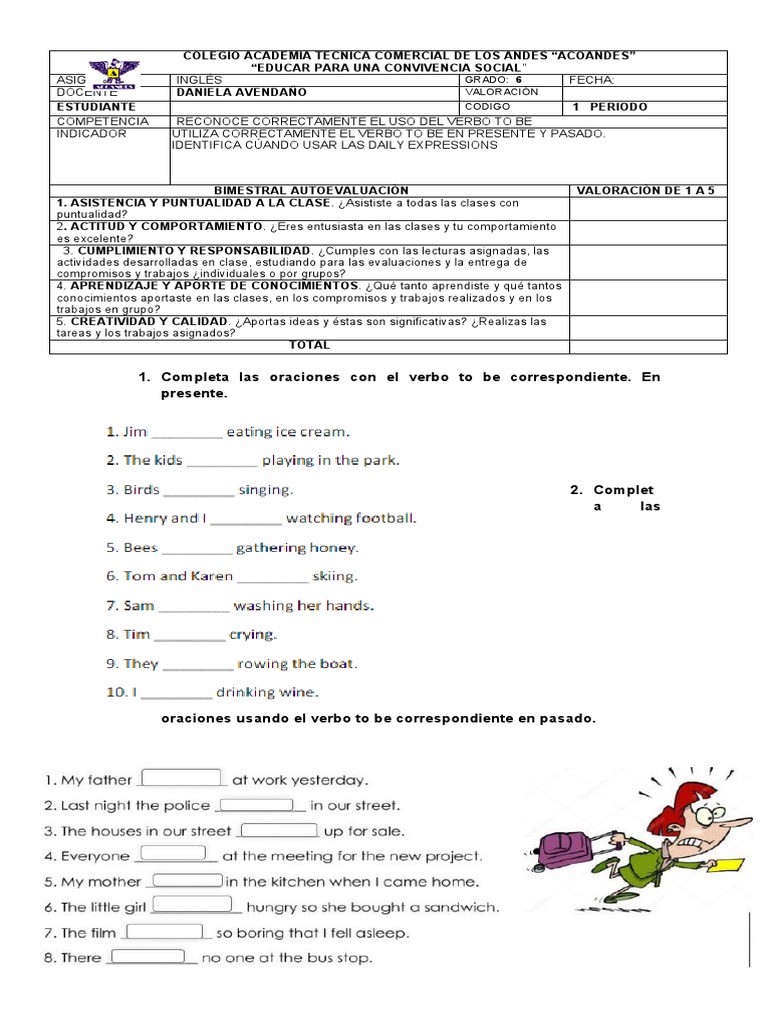 Examen de Inglés para Grado Sexto | PDF | Aprendizaje | Cognición