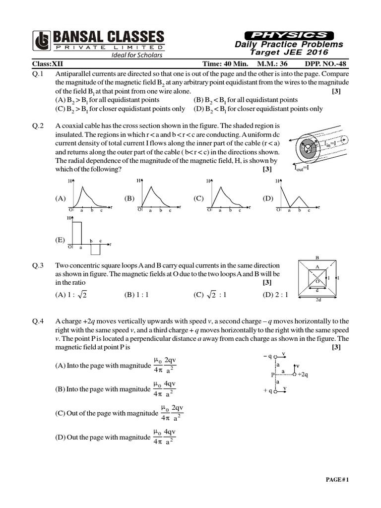 JEE Physics Daily Practice Problems | PDF | Belt (Mechanical ...