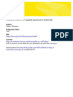 Characterisation of Asphalt Pavement Materials: Author: Publication Date: Doi: License