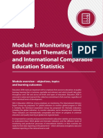 Module 1: Monitoring SDG 4 - Global and Thematic Indicators and International Comparable Education Statistics