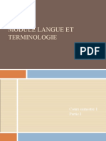 Module Langue Et Terminologie