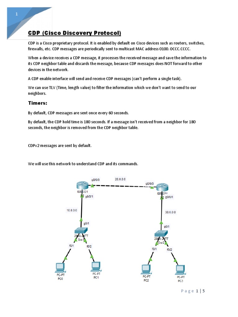 CDP (Cisco Discovery Protocol) Timers PDF