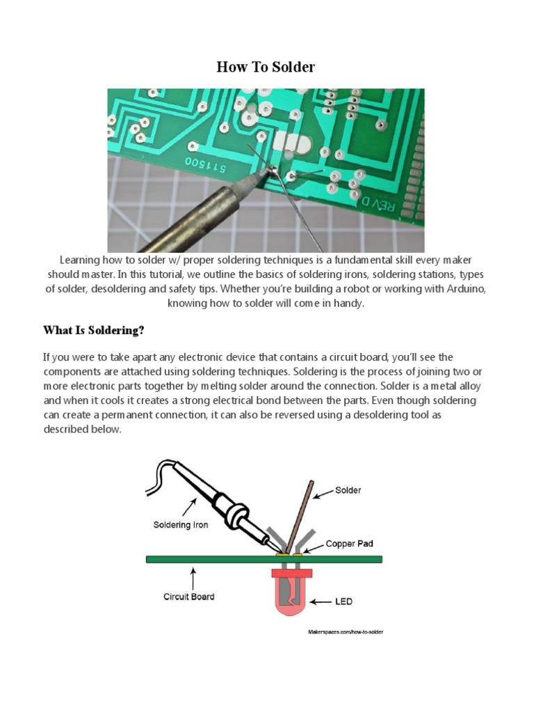 How To Solder What Is Soldering? PDF Soldering Solder