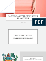 Accountancy Project Work Final Term: Class - Xi