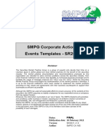 SMPG Corporate Actions Events Templates - SR2021: Disclaimer