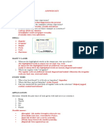 Answer Key For Demo