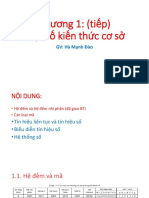 Chương 1: (tiếp) Một số kiến thức cơ sở: GV: Hà Mạnh Đào