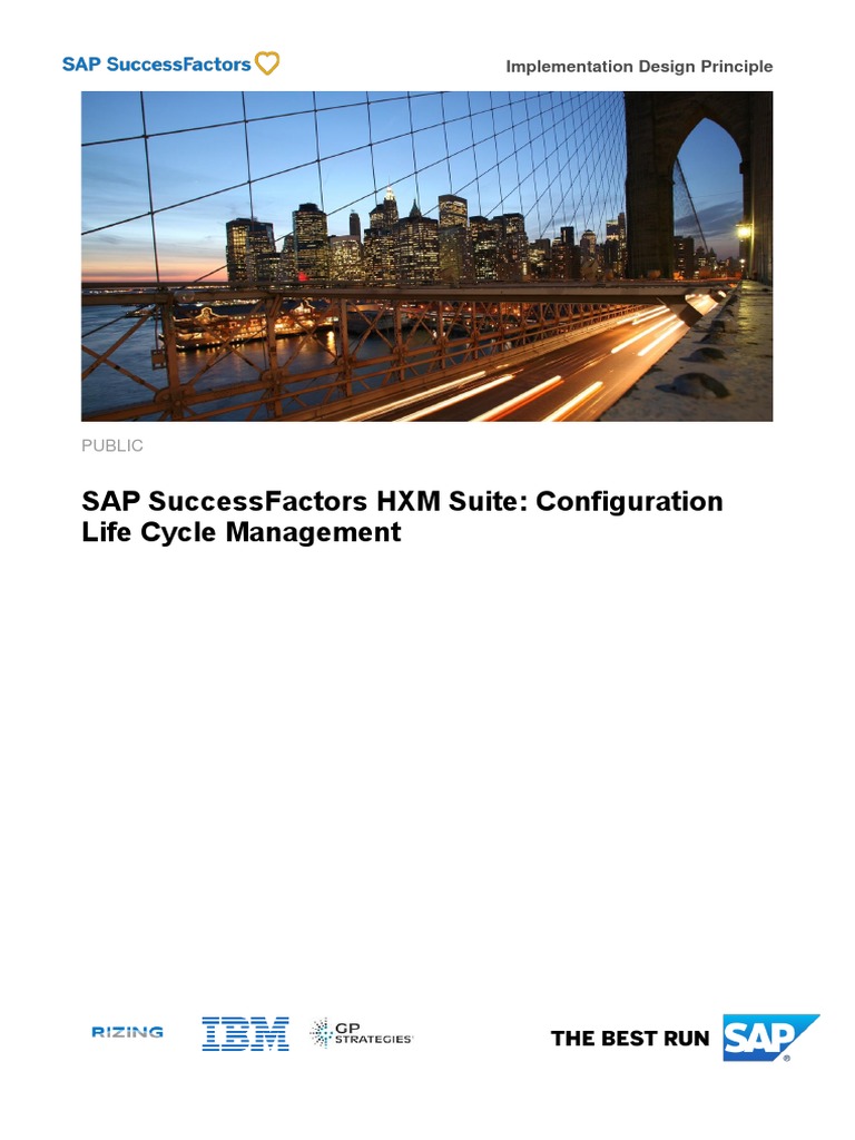 SAP SuccessFactors HXM Suite Configuration Life Cycle Management | PDF ...