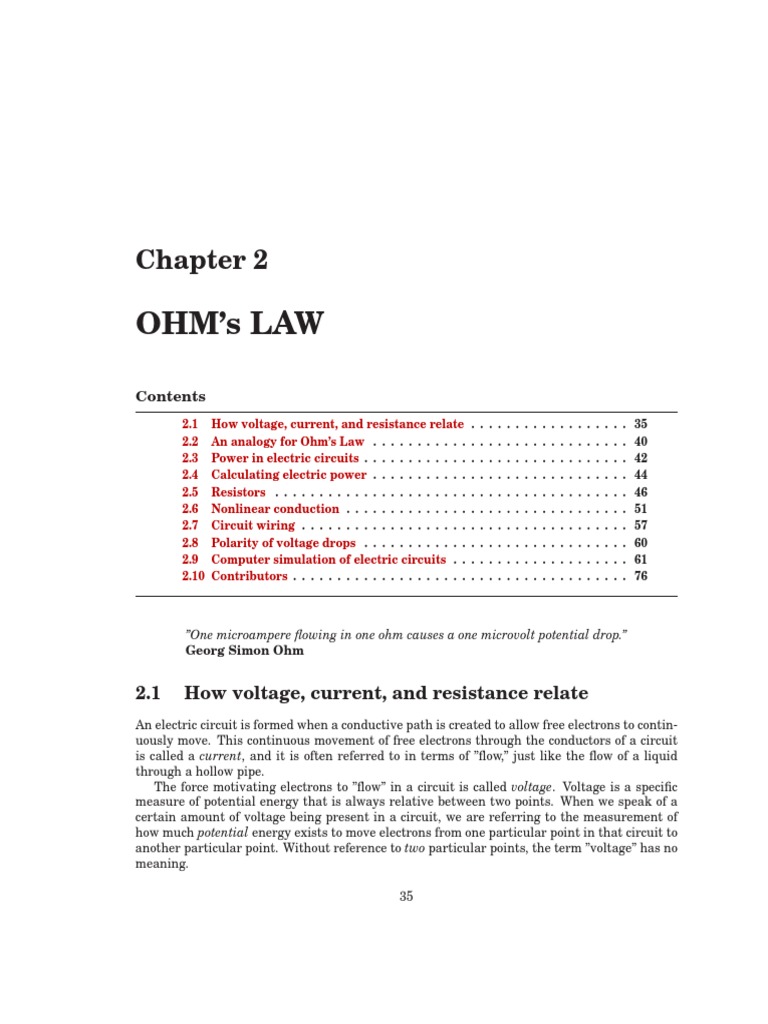 Lessons in Electric Circuits, Volume I - DC | PDF | Electrical ...