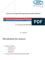 Cours Conversion Photovoltaïque: Licence en Energie Électrique Renouvelable (EER) S4